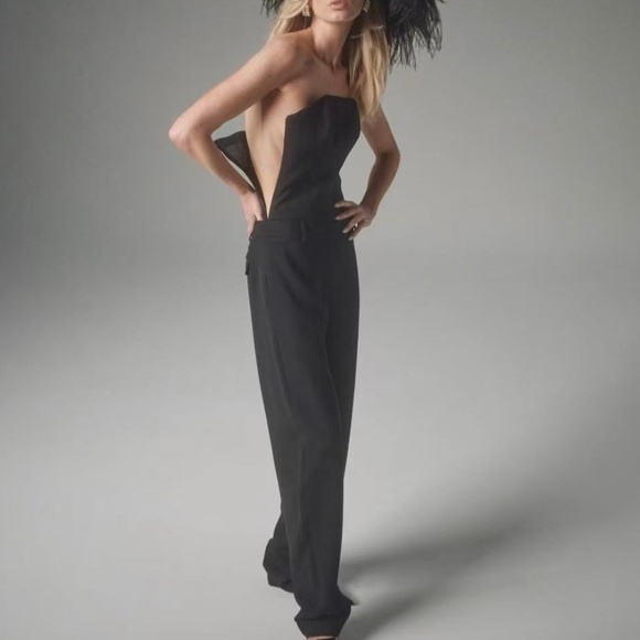 NWT Helsa The Heavy Crepe Jumpsuit - Black Revolve All in One - Picture 4 of 14